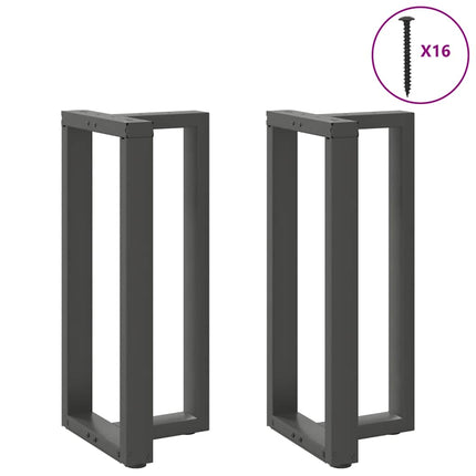 Barbordsben T-formade 2 st antracit 50x35x(90-91) cm stål