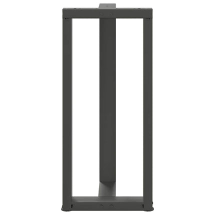 Barbordsben T-formade 2 st antracit 50x35x(90-91) cm stål