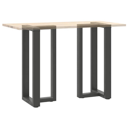 Barbordsben T-formade 2 st antracit 50x35x(90-91) cm stål