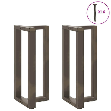 Barbordsben T-formade 2 st svarta 50x35x(90-91) cm stål