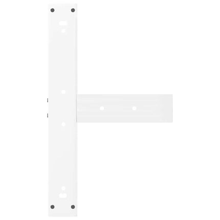 Barbordsben T-formade 2 st vita 60x35x(90-91) cm stål