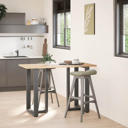Barbordsben T-formade 2 st antracit 60x35x(90-91) cm stål