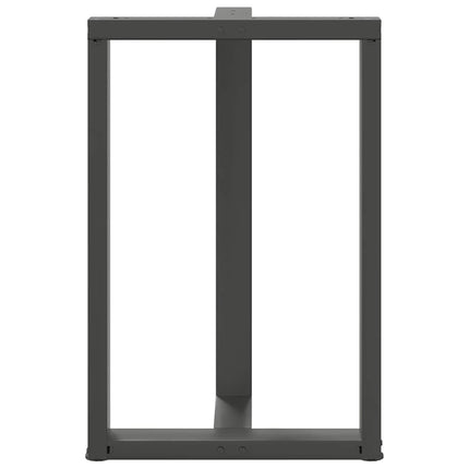 Barbordsben T-formade 2 st antracit 60x35x(90-91) cm stål