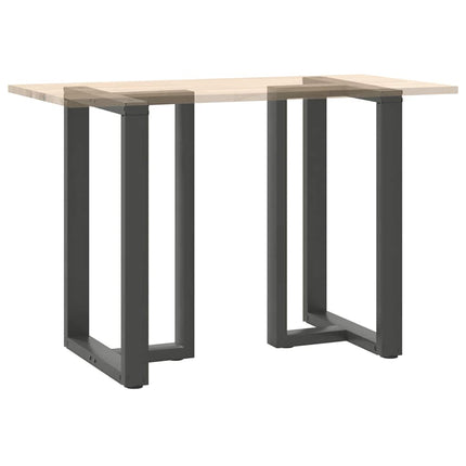Barbordsben T-formade 2 st antracit 60x35x(90-91) cm stål