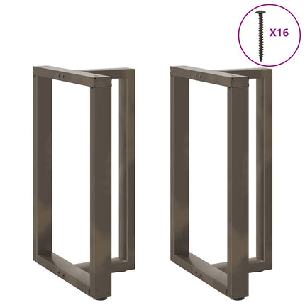 Barbordsben T-formade 2 st svarta 60x35x(90-91) cm stål