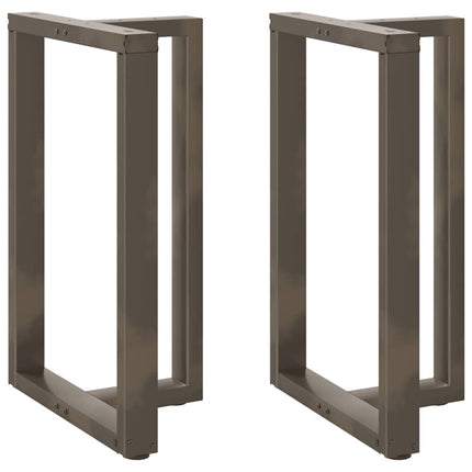Barbordsben T-formade 2 st svarta 60x35x(90-91) cm stål