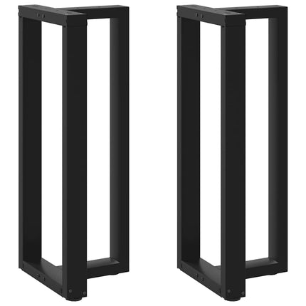 Barbordsben T-formade 2 st svarta 40x35x(100-101) cm stål