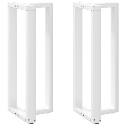 Barbordsben T-formade 2 st vita 40x35x(100-101) cm stål