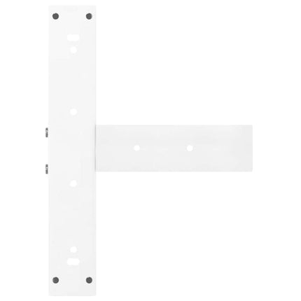 Barbordsben T-formade 2 st vita 40x35x(100-101) cm stål