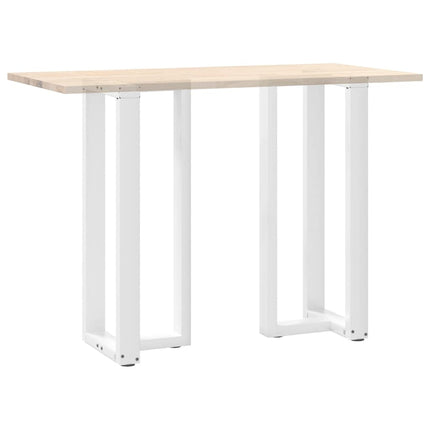 Barbordsben T-formade 2 st vita 40x35x(100-101) cm stål