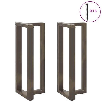 Barbordsben T-formade 2 st svarta 40x35x(100-101) cm stål