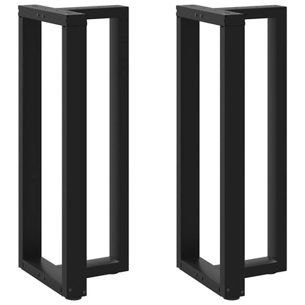 Barbordsben T-formade 2 st svarta 50x35x(100-101) cm stål