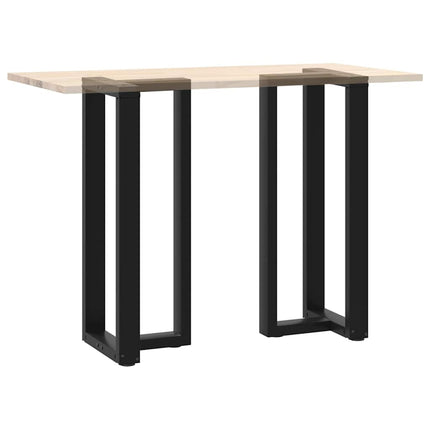 Barbordsben T-formade 2 st svarta 50x35x(100-101) cm stål