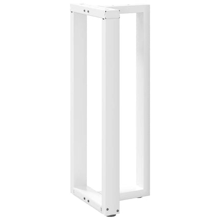 Barbordsben T-formade 2 st vita 50x35x(100-101) cm stål