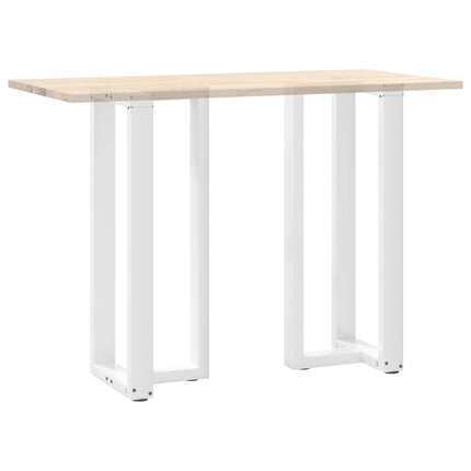 Barbordsben T-formade 2 st vita 50x35x(100-101) cm stål