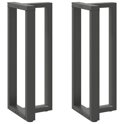 Barbordsben T-formade 2 st antracit 50x35x(100-101) cm stål