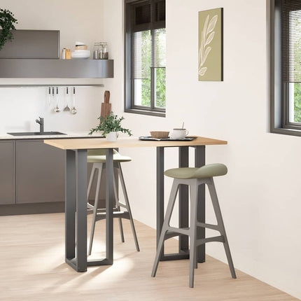 Barbordsben T-formade 2 st antracit 50x35x(100-101) cm stål