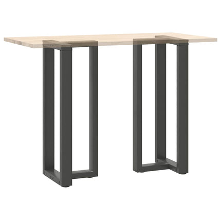 Barbordsben T-formade 2 st antracit 50x35x(100-101) cm stål