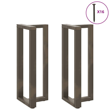 Barbordsben T-formade 2 st svarta 50x35x(100-101) cm stål
