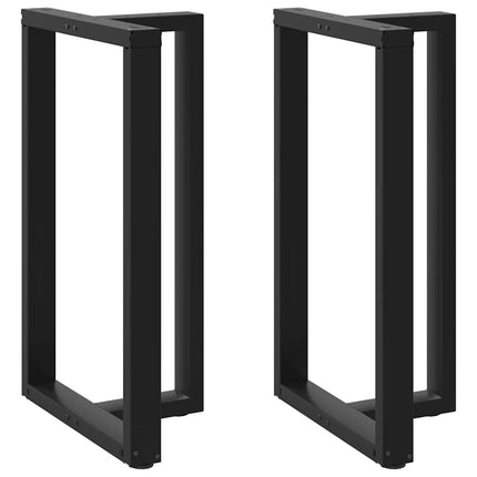 Barbordsben T-formade 2 st svarta 60x35x(100-101) cm stål