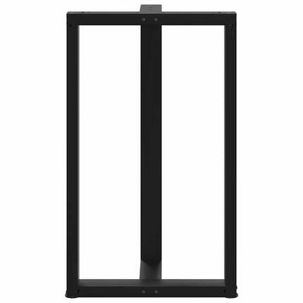 Barbordsben T-formade 2 st svarta 60x35x(100-101) cm stål