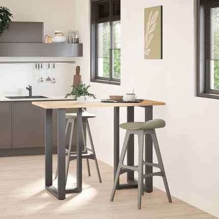 Barbordsben T-formade 2 st antracit 60x35x(100-101) cm stål