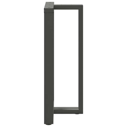 Barbordsben T-formade 2 st antracit 60x35x(100-101) cm stål