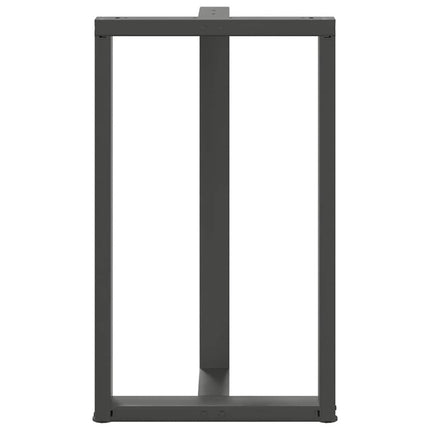 Barbordsben T-formade 2 st antracit 60x35x(100-101) cm stål