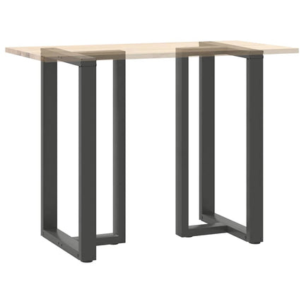 Barbordsben T-formade 2 st antracit 60x35x(100-101) cm stål