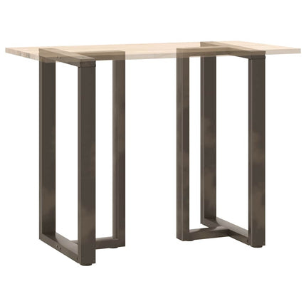 Barbordsben T-formade 2 st svarta 60x35x(100-101) cm stål