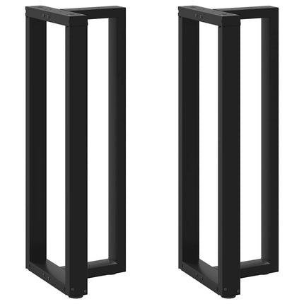Barbordsben T-formade 2 st svarta 40x35x(110-111) cm stål