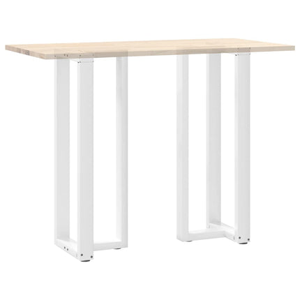 Barbordsben T-formade 2 st vita 40x35x(110-111) cm stål