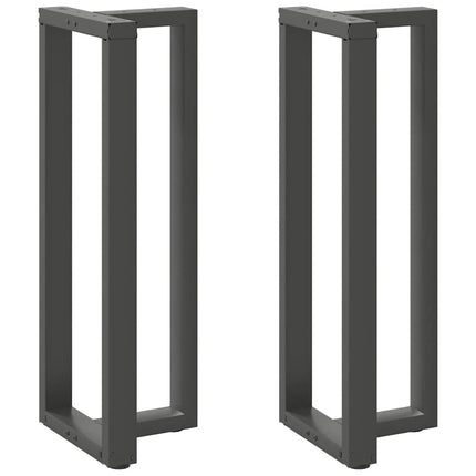 Barbordsben T-formade 2 st antracit 40x35x(110-111) cm stål