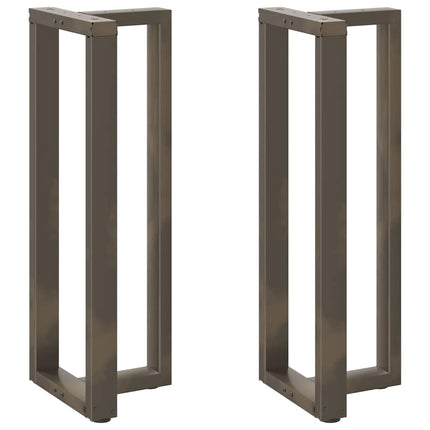 Barbordsben T-formade 2 st svarta 40x35x(110-111) cm stål