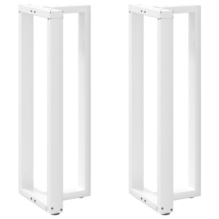 Barbordsben T-formade 2 st vita 50x35x(110-111) cm stål