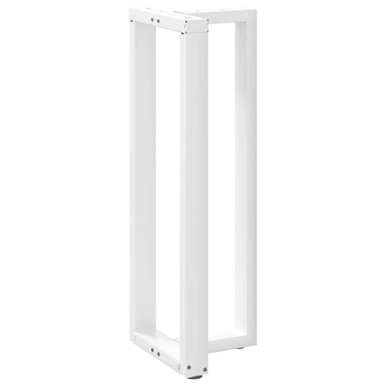 Barbordsben T-formade 2 st vita 50x35x(110-111) cm stål