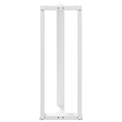 Barbordsben T-formade 2 st vita 50x35x(110-111) cm stål