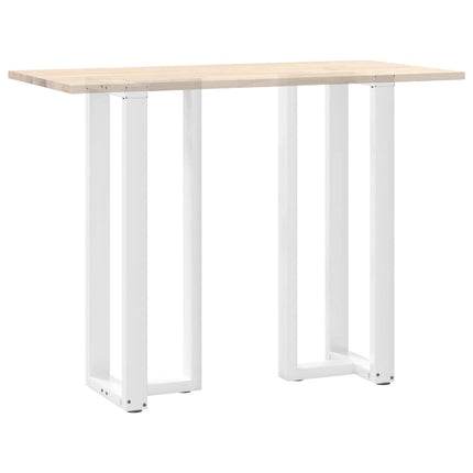 Barbordsben T-formade 2 st vita 50x35x(110-111) cm stål