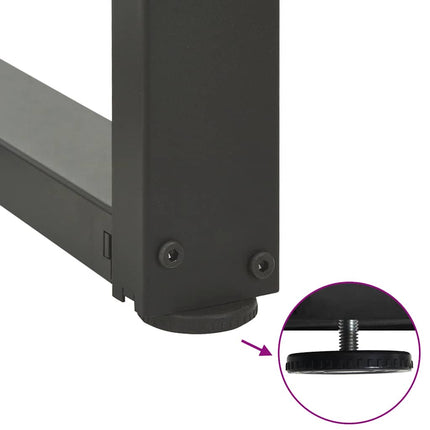 Barbordsben T-formade 2 st antracit 50x35x(110-111) cm stål