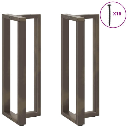Barbordsben T-formade 2 st svarta 50x35x(110-111) cm stål
