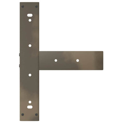 Barbordsben T-formade 2 st svarta 50x35x(110-111) cm stål