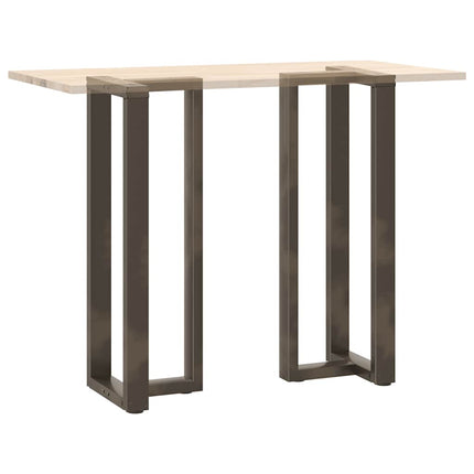 Barbordsben T-formade 2 st svarta 50x35x(110-111) cm stål