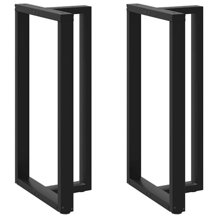 Barbordsben T-formade 2 st svarta 60x35x(110-111) cm stål