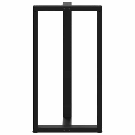 Barbordsben T-formade 2 st svarta 60x35x(110-111) cm stål