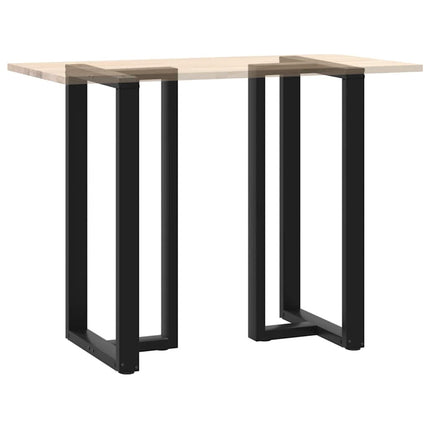 Barbordsben T-formade 2 st svarta 60x35x(110-111) cm stål