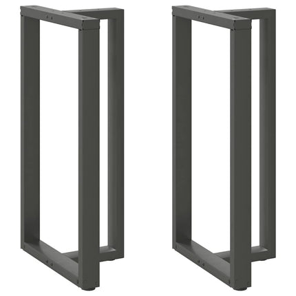 Barbordsben T-formade 2 st antracit 60x35x(110-111) cm stål