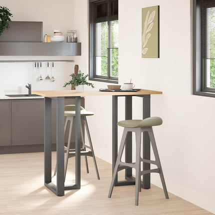 Barbordsben T-formade 2 st antracit 60x35x(110-111) cm stål