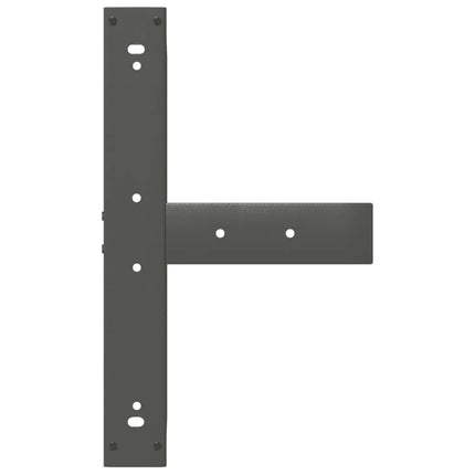 Barbordsben T-formade 2 st antracit 60x35x(110-111) cm stål