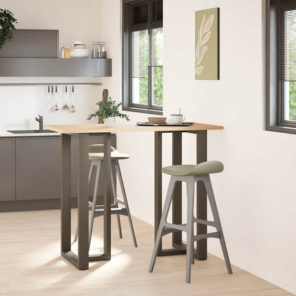 Barbordsben T-formade 2 st svarta 60x35x(110-111) cm stål