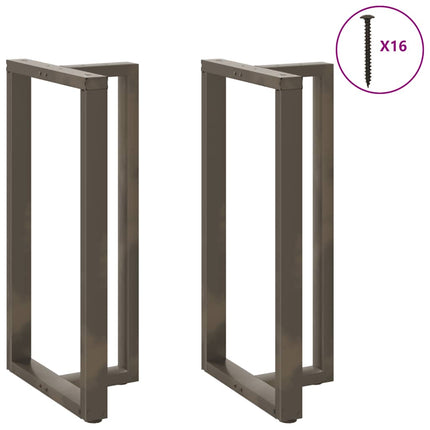 Barbordsben T-formade 2 st svarta 60x35x(110-111) cm stål